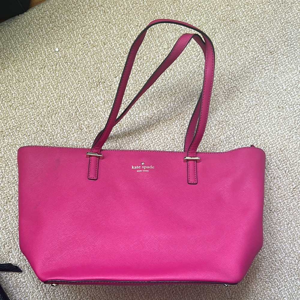 Kate Spade Pink Leather Tote with Elegant Design